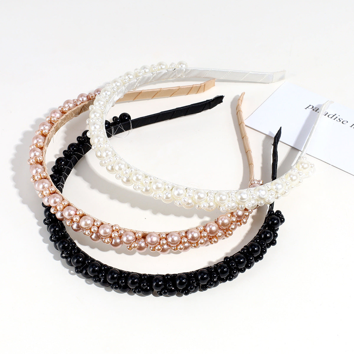 Wholesale Solid Colored Pearl Hair Bands